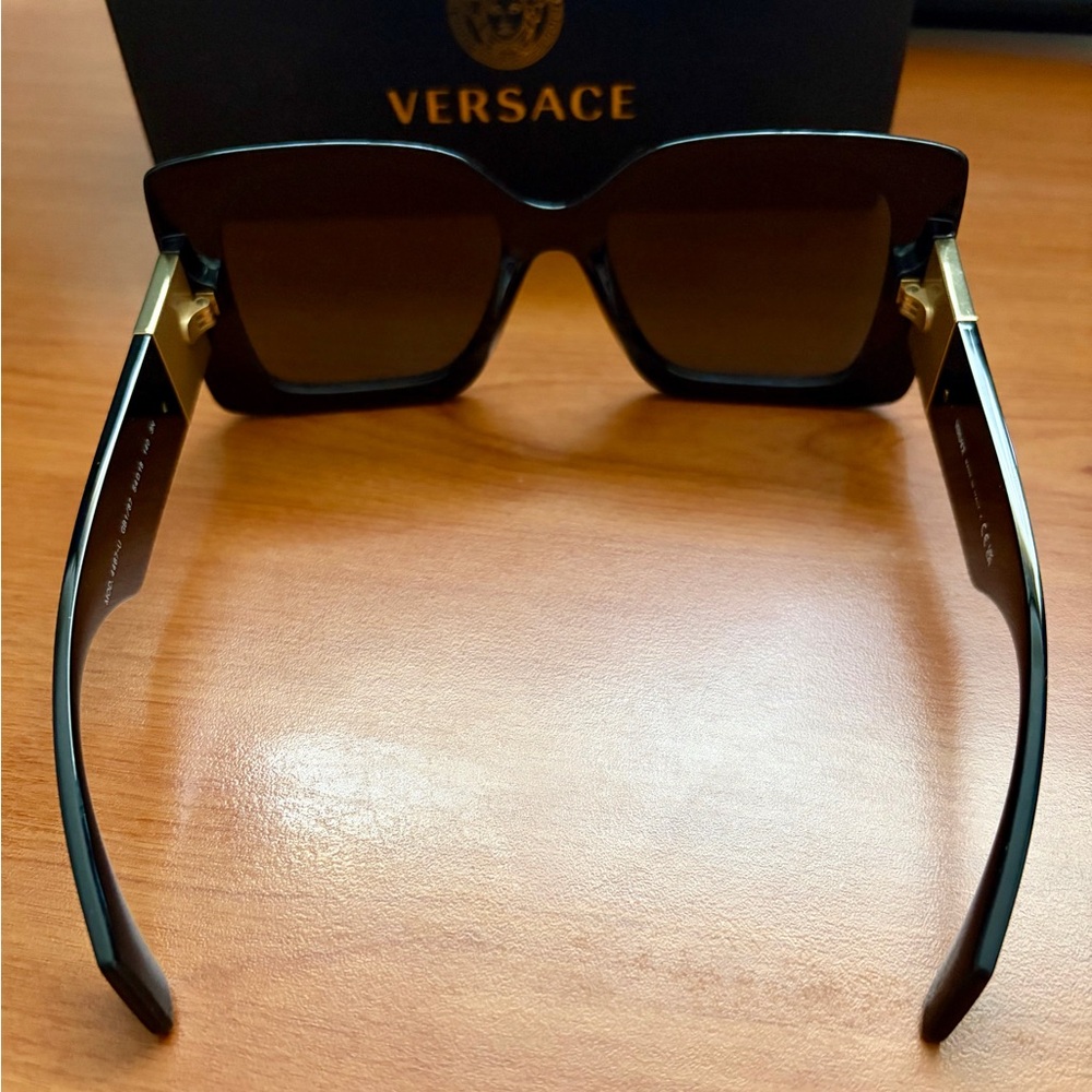 Versace Women’s Black Oversized Square Sunglasses - Picture 5 of 12